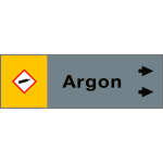 [99A881NBD] 99A881NBD - foglio da 5 etichette fondo grigio" ARGON" destra