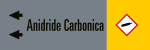 [99A891NBS] 99A891NBS - foglio da 5 etichette fondo grigio"ANIDRIDE CARBONICA"sinistra