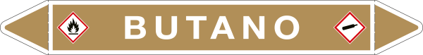 [99B201A] 99B201A - foglio da 5 etichette autoadesive con frecce e simboli BUTANO