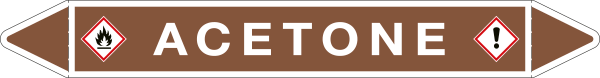 [99B781A] 99B781A - foglio da 5 etichette autoadesive con frecce e simboli per ACETONE