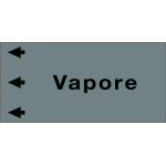 [99B951NES] 99B951NES - Etichetta fondo grigio " VAPORE" sinistra