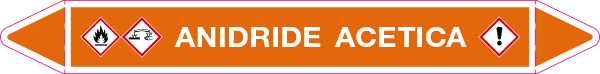 [99C100A] 99C100A - foglio da 5 etichette autoadesive con frecce ANIDRIDE ACETICA