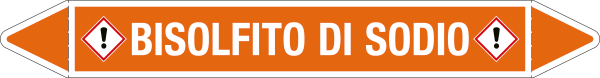 [99C110B] 99C110B - foglio da 5 etichette autoadesive con frecce+simb BISOLFITO DI SODIO