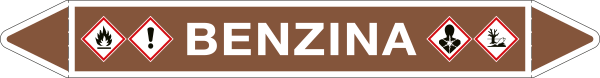 [99C260A] 99C260A - foglio da 5 etichette autoadesive con frecce e simboli BENZINA