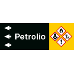 [99C480NDS] 99C480NDS - foglio da 5 etichette fondo nero "PETROLIO" sinistra