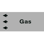 [99C650NCS] 99C650NCS - foglio da 5 etichette fondo grigio" GAS  " freccia sinistra