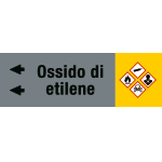 [99C680NBS] 99C680NBS - foglio da 5 etichette fondo grigio" OSSIDO ETILENE "sinistra