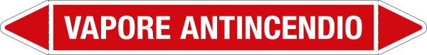[99C700A] 99C700A - foglio da 5 etichette autoadesive con frecce+simb VAPORE ANTINCENDIO