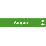[99C710NAD] 99C710NAD - foglio da 5 etichette fondo verde "ACQUA" freccia dx