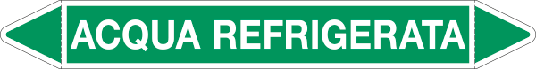 [99C720C] 99C720C - foglio da 5 etichette autoadesive con frecce simboli ACQUA REFRIGERATA