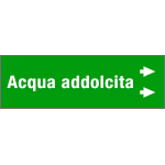 [99C730NBD] 99C730NBD - foglio da 5 etichette fondo verde" ACQUA ADDOLCITA " destra