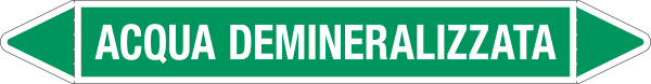 [99C780D] 99C780D - etichetta singola autoadesiva con frecce e simboli ACQUA DEMINERALIZZ.