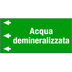 [99C780NES] 99C780NES - Etichetta fondo verde "ACQUA DEMINERALIZZATA"  sinistra