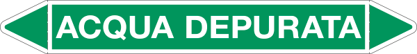 [99C790B] 99C790B - foglio da 5 etichette autoadesive con frecce e simboli ACQUA DEPURATA
