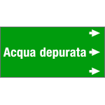 [99C790NED] 99C790NED - Etichetta fondo verde "ACQUA DEPURATA" destra