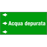 [99C790NES] 99C790NES - Etichetta fondo verde "ACQUA DEPURATA" sinistra
