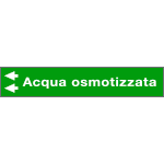 [99C890NAS] 99C890NAS - foglio da 5 etichette fondo verde "ACQUA OSMOTIZZATA"freccia sinistra