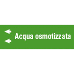 [99C890NBS] 99C890NBS - foglio da 5 etichette fondo verde" ACQUA OSMOTIZZATA " sx