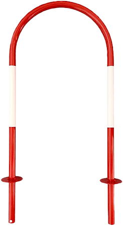 [AS121] AS121 - Archetto antisosta Bianco Rosso tubo diametro 33 mm