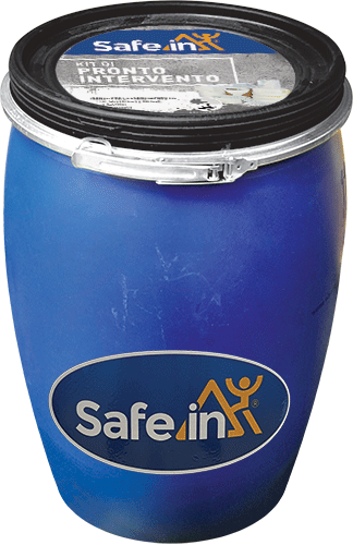 [ASB220] ASB220 - kit per assorbimento OLI SAFE IN in bidone ADR assorbenza minimo 105 l