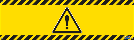 [BAN150W001] BAN150W001 - Banner pericolo generico 150x45
