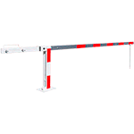 [BARS41F3] BARS41F3 - Barriera manuale piedino fisso a murare e barra alluminio da mt. 3