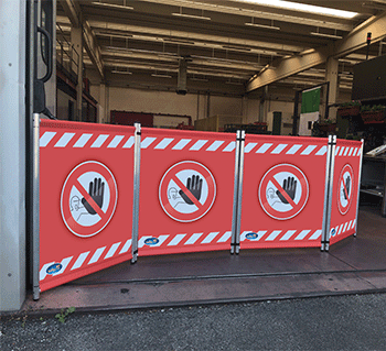 [BARS801N] BARS801N - transenna singola da montare SAFEIN 80x100 simbolo ACCESSO VIETATO