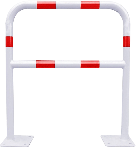 [BARV402RB] BARV402RB - barriera bianco/rossa con piastra di fissaggio alle basi