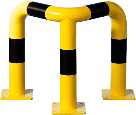 [BARV6066] BARV6066 - barriera angolare giallo/nero mm 600x600x600 h.