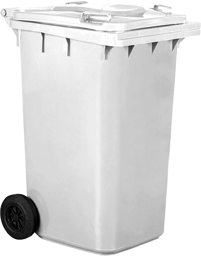 [BIC0240W] BIC0240W - Cassonetto mobile portarifiuti da litri 240 BIANCO