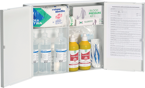 [BRA102] BRA102 - armadietto in plastica 2 ante 2 ripiani contenuto All 1 D.M.388