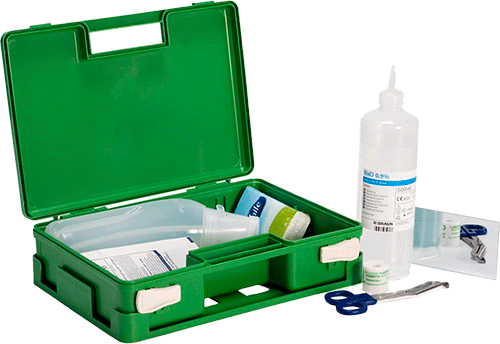 [BRV305] BRV305 - valigetta contenente kit per lavaocchi con supp.x attacco parete