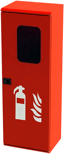 [CEN61] CEN61 - cassetta portaestintori UTAH lamiera vern.rossa per estintori kg.6