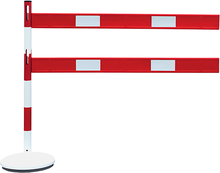 [CNV115] CNV115 - kit 2 barre in PVC bianco/rosso x utilizza con colonnine CNV...