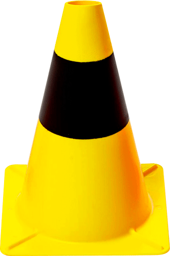 [CO85] CO85 - Cono segnale polietilene giallo nero