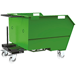 [COM118G] COM118G - benna porta rottami 750 lt (smontata)mm1400x1150x973