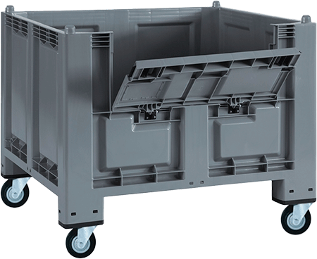 [CPL4555] CPL4555 - Cargopallet grigio con ruote portello  con FORO