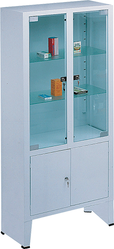 [CPS121] CPS121 - Armadio vetrina 4 ante 2 superiori vetro 2 inferiori