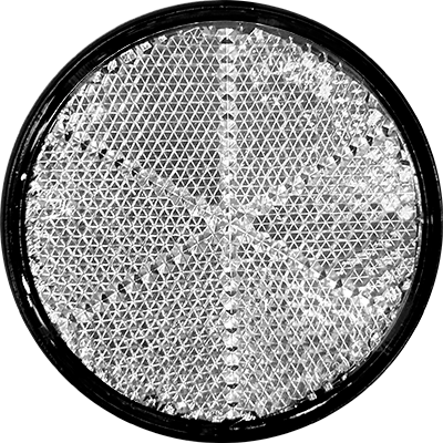 [CT23W] CT23W - Catadiottro retrorilflettente bianco e vite posteriore