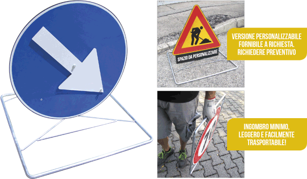 [CVGLR6082B] CVGLR6082B - Cavalletto richiudibile con disco da 60 CL 1 "passaggio obbl.destra"