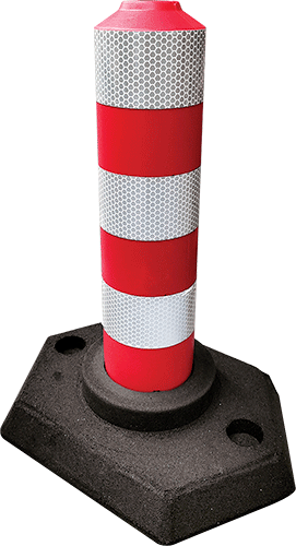 [DFR34] DFR34 - delineatore flessibile cilindrico 3 fasce rifrangenti h. 33 cm.