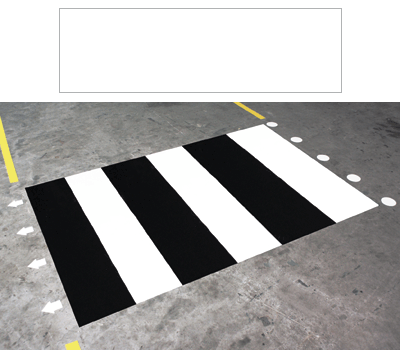 [DMP300W] DMP300W - striscia PVC BIANCO d.300mmx1m x composizione attraversamento pedonale