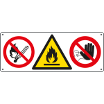 [E10301WS] E10301WS - Etichetta multisimbolo con 3 simboli E1305 E1102 E1312  EN ISO 7010