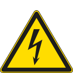 [E1107X] E1107X - Cartello pericolo elettricita'solo simbolo EN ISO 7010