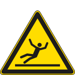 [E1114X] E1114X - Cartello pericolo superfice scivolosa solo simbolo EN ISO 7010