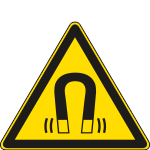 [E1127X] E1127X - Cartello pericolo campo magnetico solo simbolo EN ISO 7010