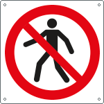 [E1304X] E1304X - cartello divieto passaggio pedoni solo simbolo EN ISO 7010