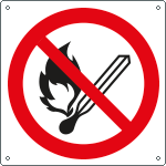 [E1305KS] E1305KS - Etichetta adesiva vietato usare fiamme libere EN ISO 7010