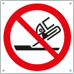 [E1343W] E1343W - cartello divieto vietato usare il disco ..solo simbolo EN ISO 7010