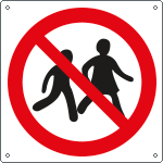 [E13496K] E13496K - cartello vietato accesso bambini EN ISO 7010